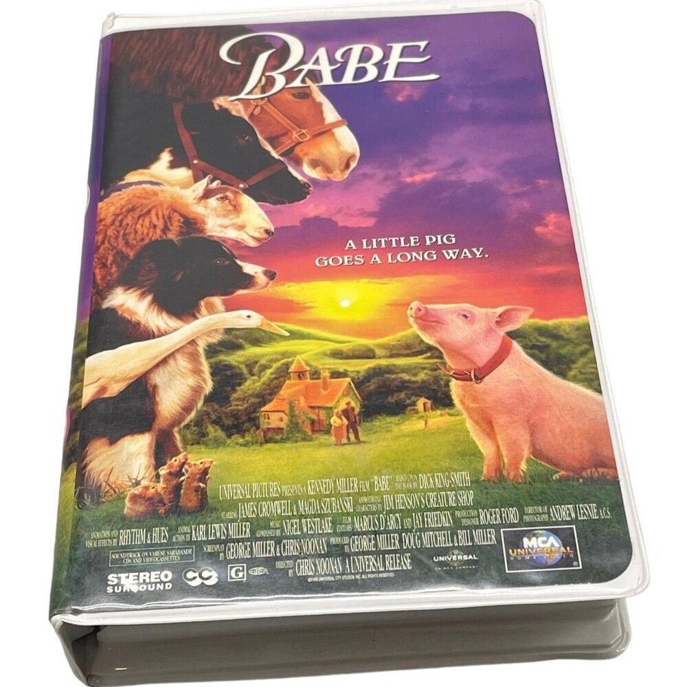Babe VHS tape rated g 1h 31min 1995 stereo surround READ